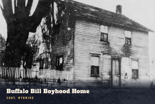 Cody Buffalo Bill Boyhood Home Postcard artwork detail