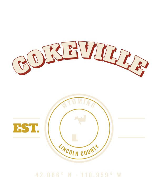 Cokeville Est. Tee artwork detail