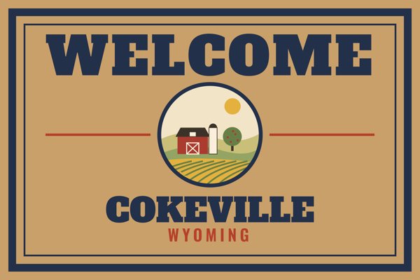 Cokeville Welcome Doormat artwork detail