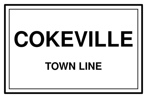 Cokeville Town Line Mug artwork detail