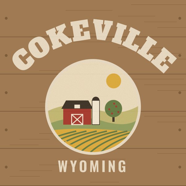 Cokeville Hometown Wood Sign artwork detail