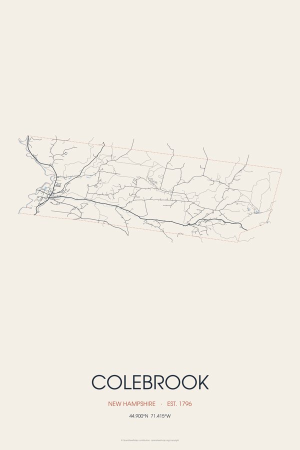 Colebrook Street Map Poster · Linen artwork detail
