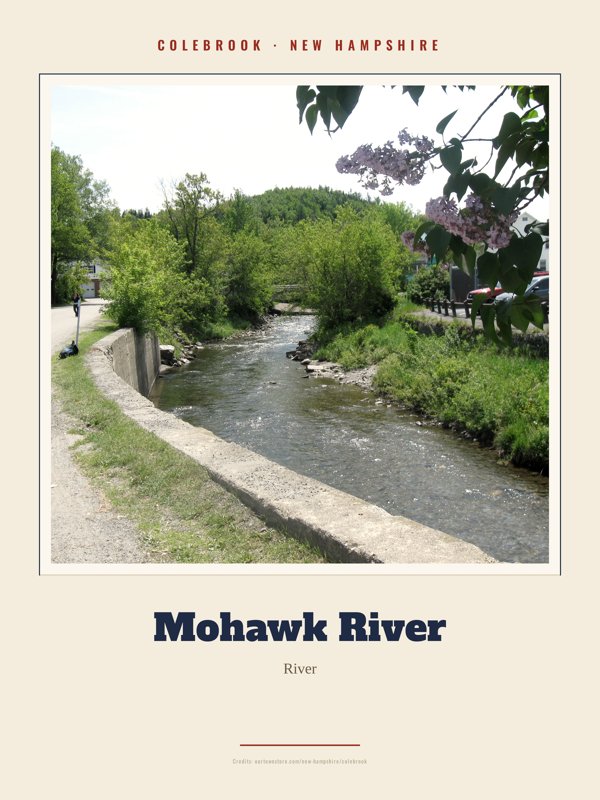 Colebrook Mohawk River Landmark Print artwork detail