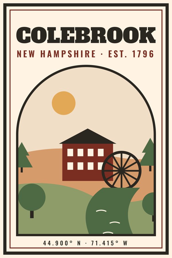 Colebrook Garden Flag artwork detail