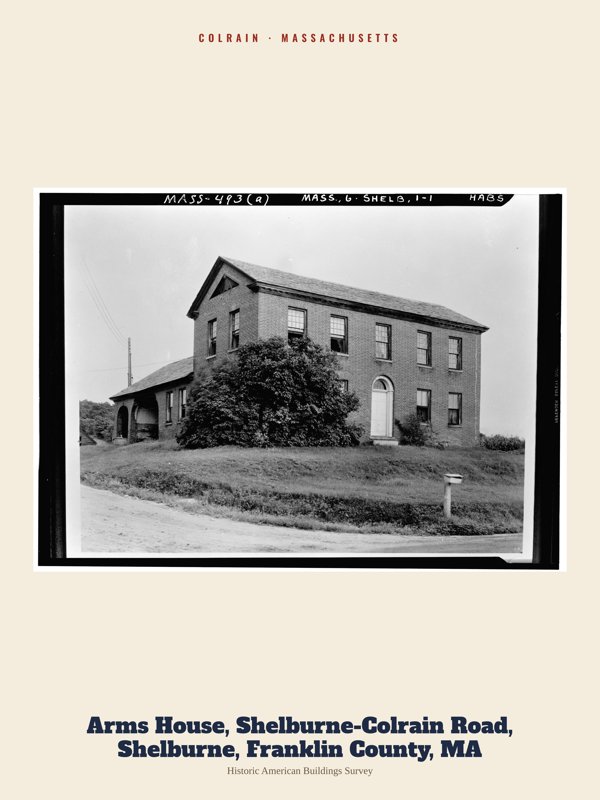 Colrain Arms House, Shelburne-Colrain Road, Shelburne, Franklin County, MA Archive Print artwork detail