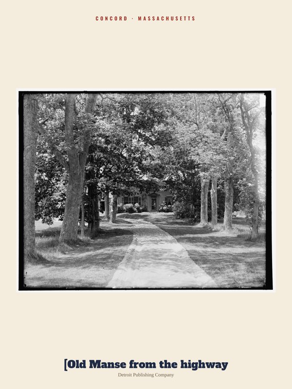 Concord [Old Manse from the highway Archive Print artwork detail