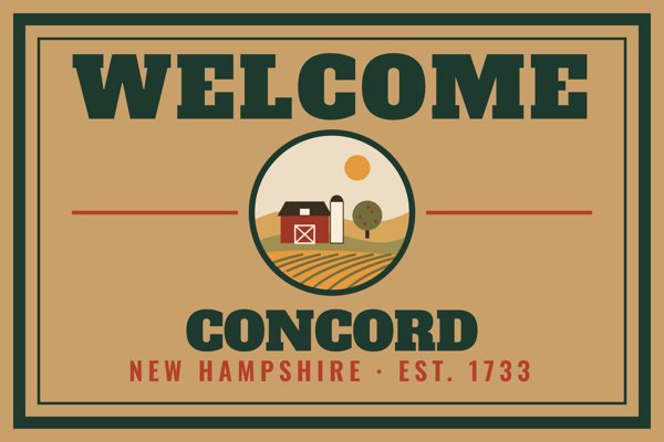 Concord Welcome Doormat artwork detail