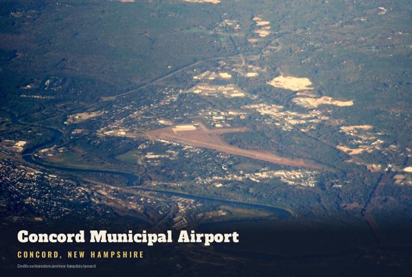 Concord Concord Municipal Airport Postcard artwork detail