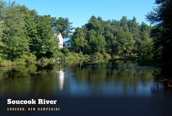 Concord Soucook River Postcard artwork detail