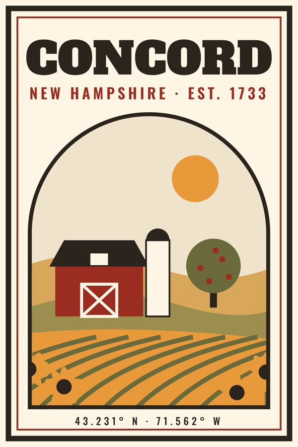 Concord Garden Flag artwork detail