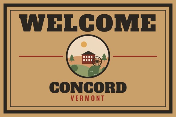 Concord Welcome Doormat artwork detail