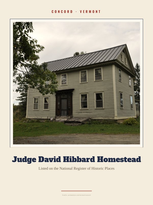 Concord Judge David Hibbard Homestead Landmark Print artwork detail
