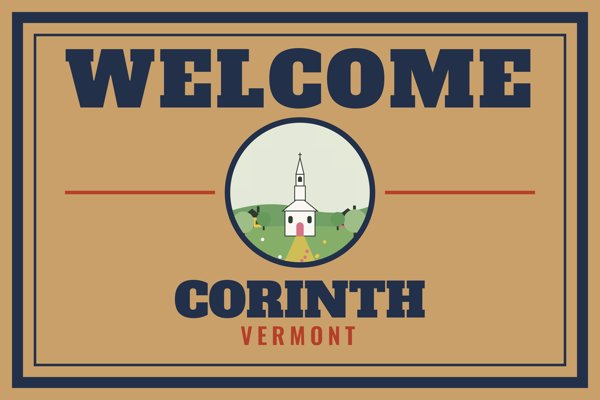Corinth Welcome Doormat artwork detail