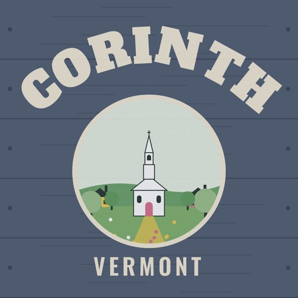 Corinth Hometown Wood Sign artwork detail