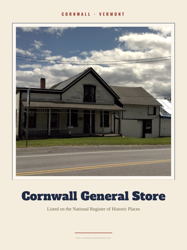 Cornwall Cornwall General Store Landmark Print artwork detail