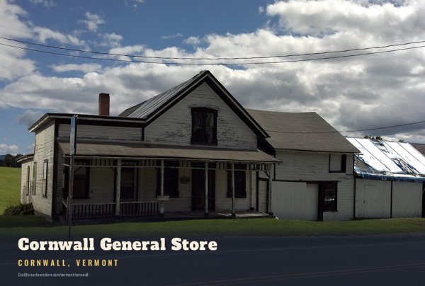 Cornwall Cornwall General Store Postcard artwork detail