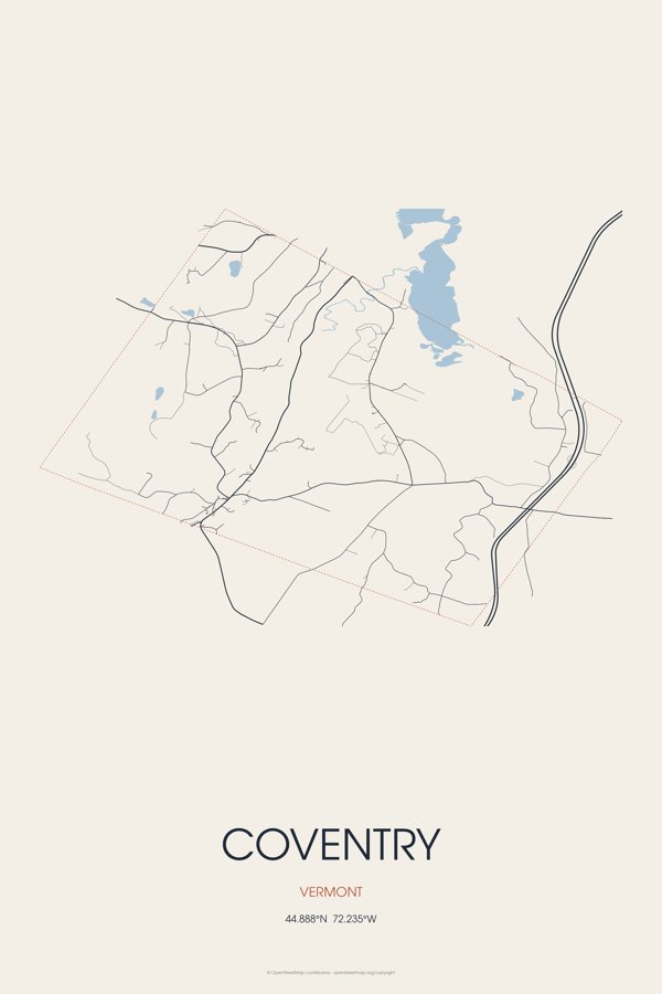 Coventry Street Map Poster · Linen artwork detail