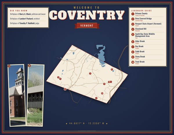 Coventry Map Placemat artwork detail