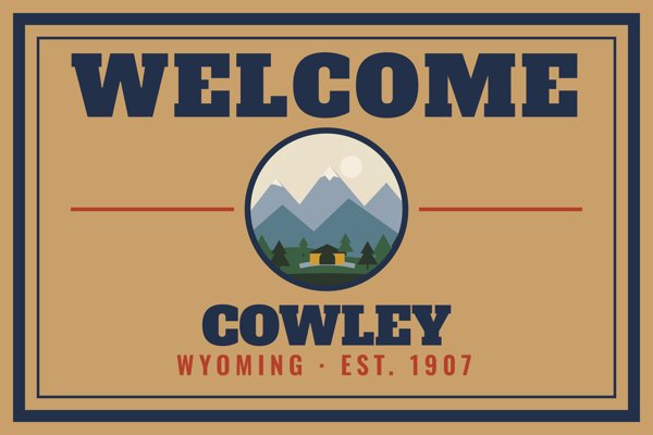 Cowley Welcome Doormat artwork detail