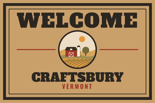 Craftsbury Welcome Doormat artwork detail