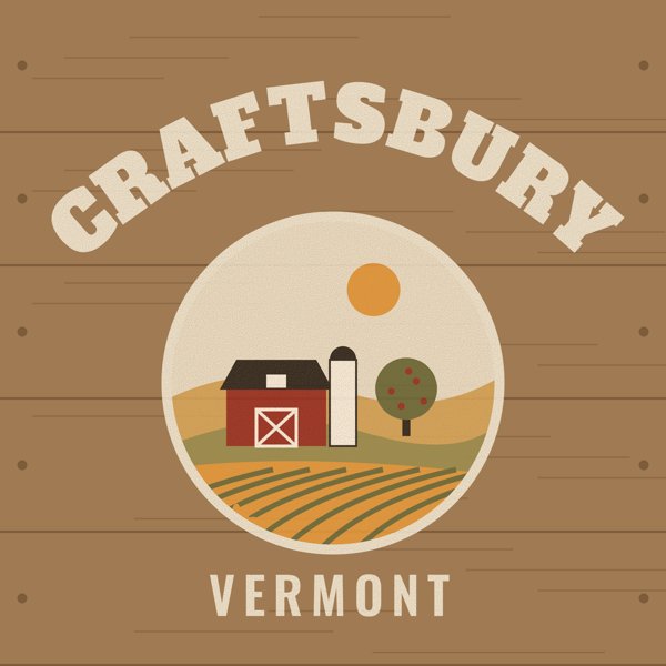 Craftsbury Hometown Wood Sign artwork detail