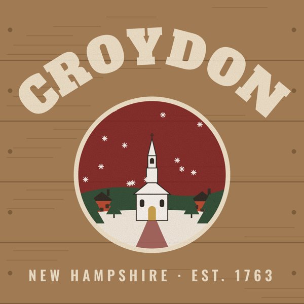 Croydon Hometown Wood Sign artwork detail