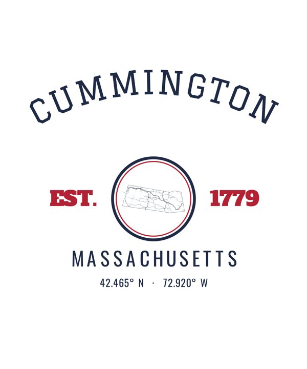 Cummington Hometown Ornament artwork detail