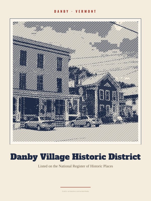 Danby Danby Village Historic District Landmark Print artwork detail