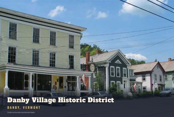 Danby Danby Village Historic District Postcard artwork detail