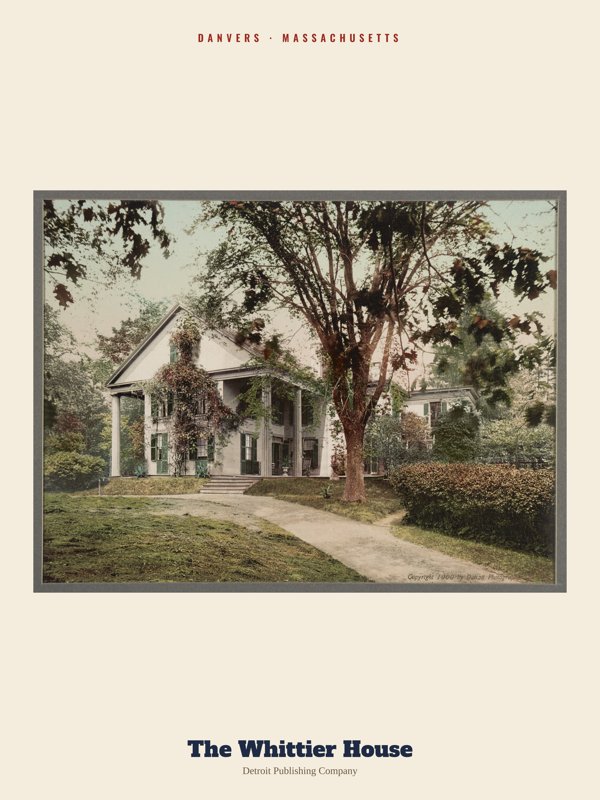 Danvers The Whittier House Archive Print artwork detail