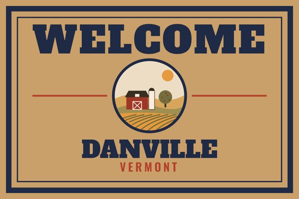 Danville Welcome Doormat artwork detail