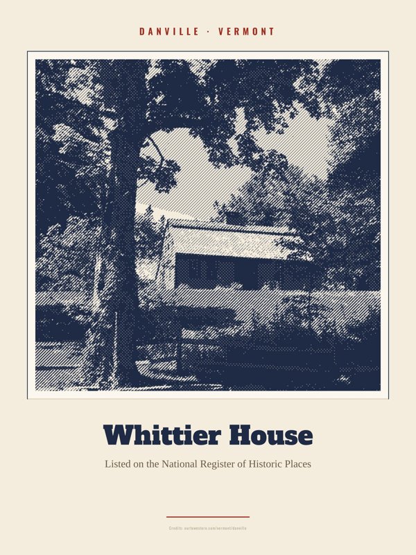 Danville Whittier House Landmark Print artwork detail