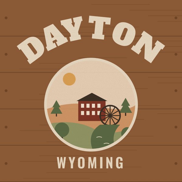 Dayton Hometown Wood Sign artwork detail