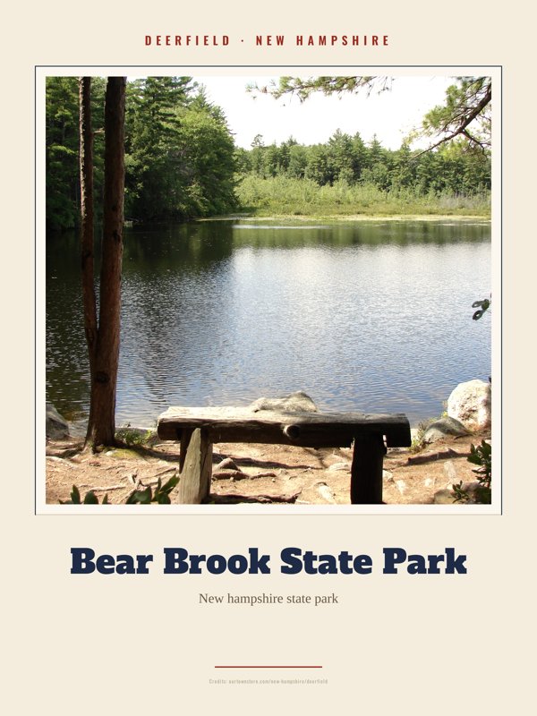 Deerfield Bear Brook State Park Landmark Print artwork detail