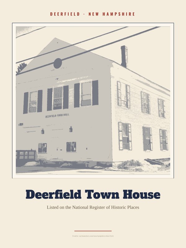 Deerfield Deerfield Town House Landmark Print artwork detail