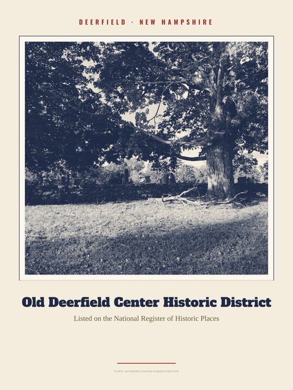 Deerfield Old Deerfield Center Historic District Landmark Print artwork detail