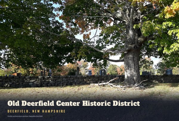 Deerfield Old Deerfield Center Historic District Postcard artwork detail