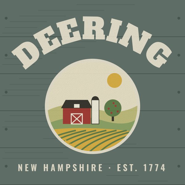 Deering Hometown Wood Sign artwork detail