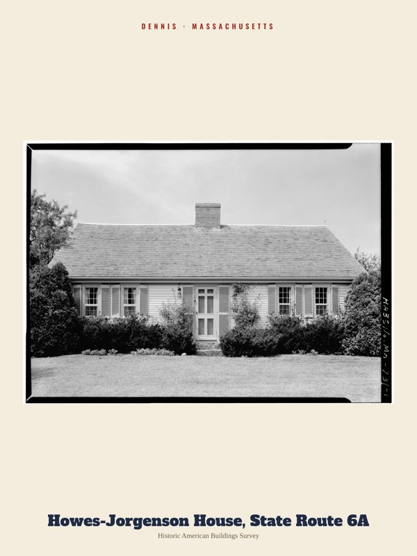 Dennis Howes-Jorgenson House, State Route 6A Archive Print artwork detail