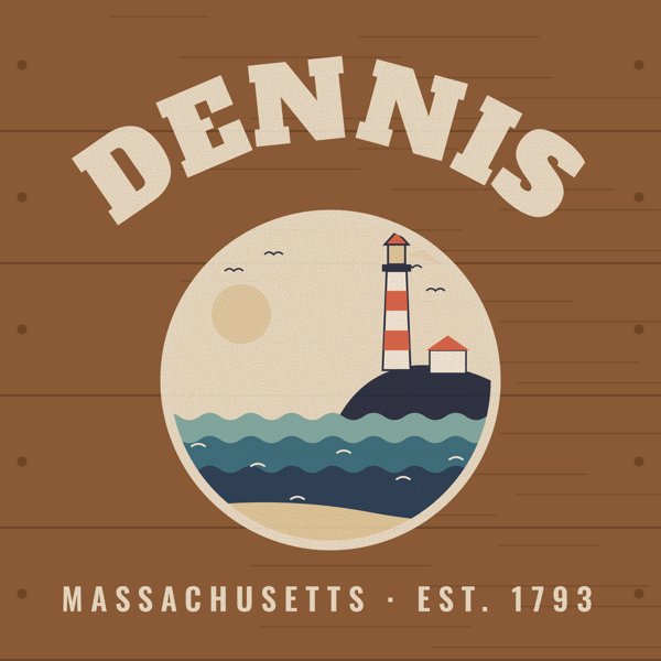 Dennis Hometown Wood Sign artwork detail