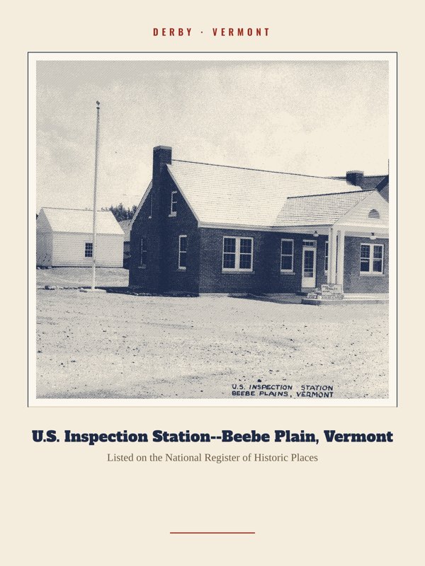 Derby U.S. Inspection Station--Beebe Plain, Vermont Landmark Print artwork detail
