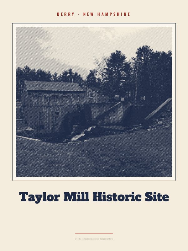 Derry Taylor Mill Historic Site Landmark Print artwork detail
