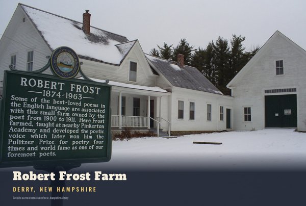 Derry Robert Frost Farm Postcard artwork detail