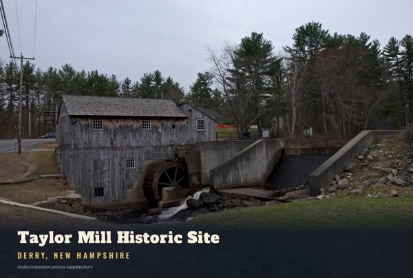 Derry Taylor Mill Historic Site Postcard artwork detail