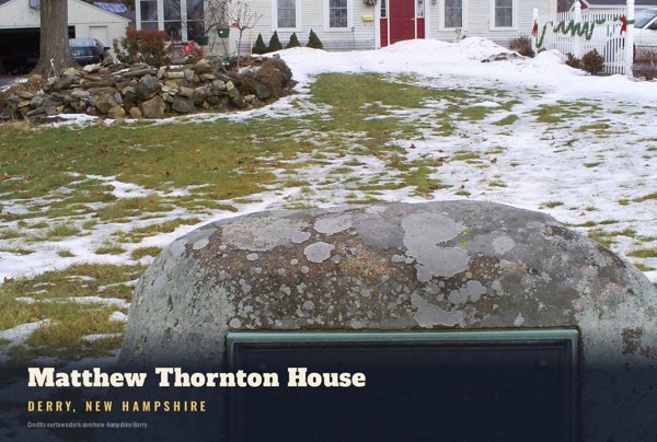 Derry Matthew Thornton House Postcard artwork detail