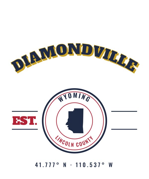 Diamondville Market Tote artwork detail