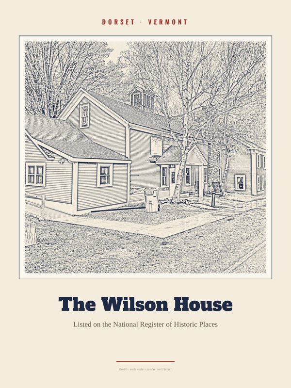Dorset The Wilson House Landmark Print artwork detail