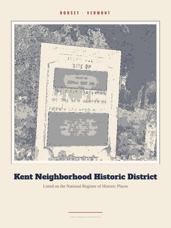 Dorset Kent Neighborhood Historic District Landmark Print artwork detail