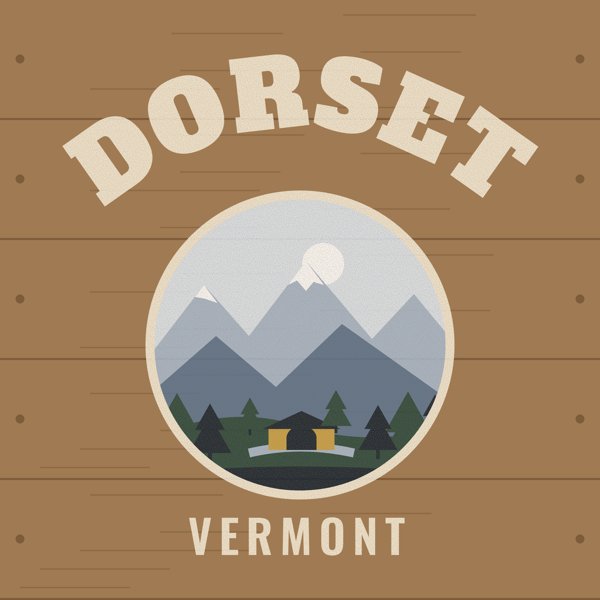 Dorset Hometown Wood Sign artwork detail