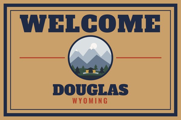 Douglas Welcome Doormat artwork detail
